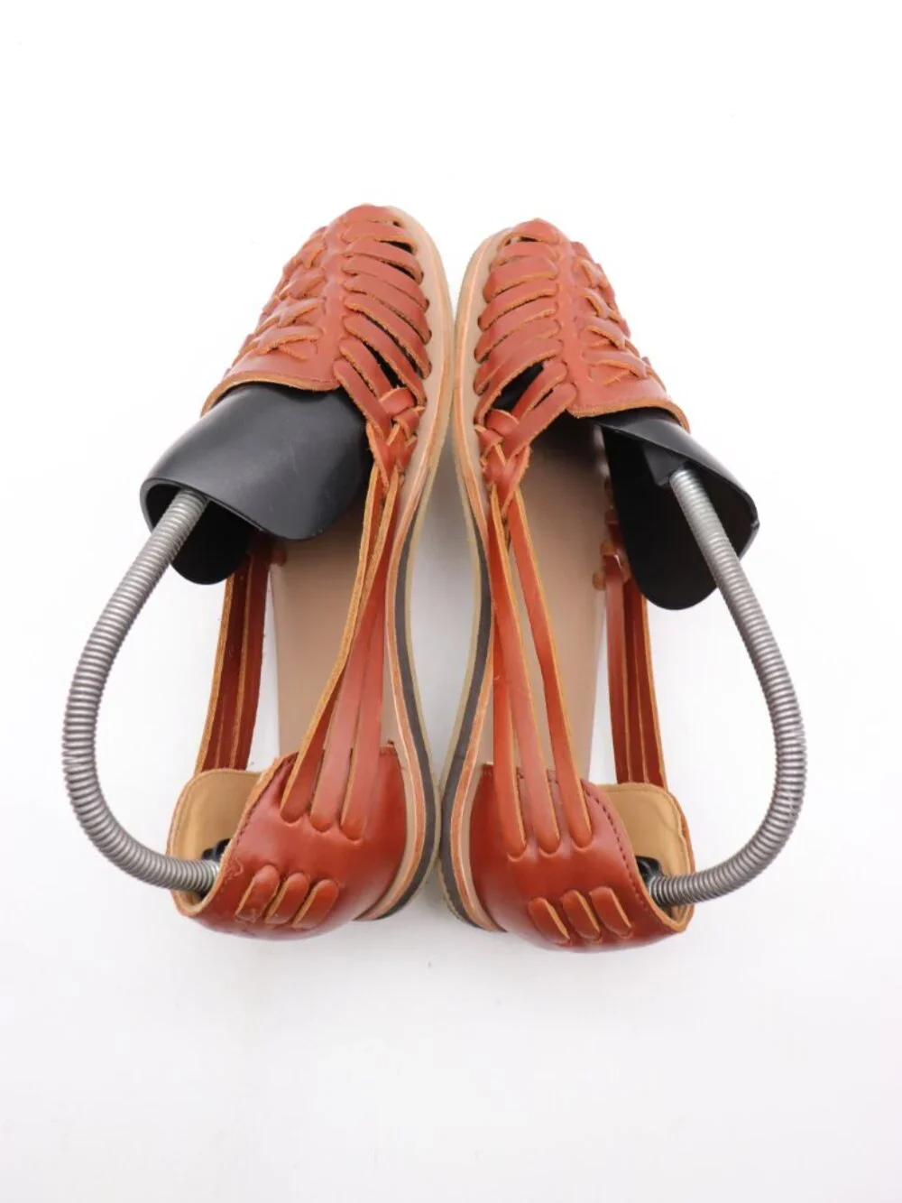 Nisolo Alejandro Huarache Flat Sandals Men's 7.5 Brown Leather Slip On Casual